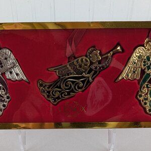 Lenox Vintage Jewel Set of 3 Angelic Ornaments 6212070 in Original Box